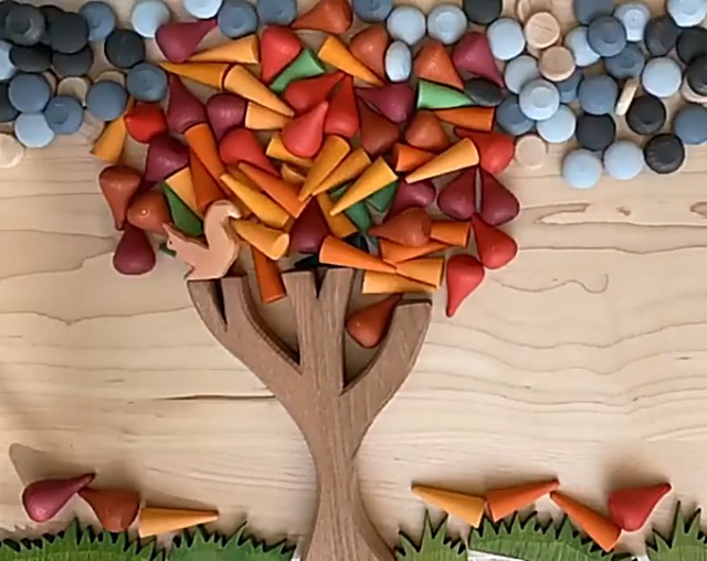 Amazon.com: Candywood Large Set Full Rainbow Color Style Wooden